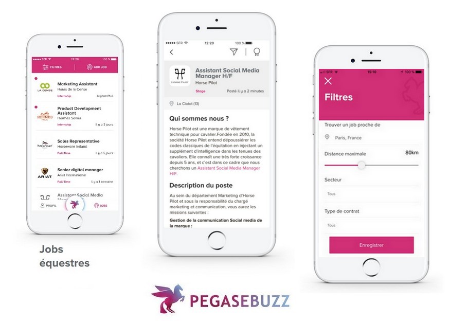PegaseBuzz application - THE HORSE RIDERS